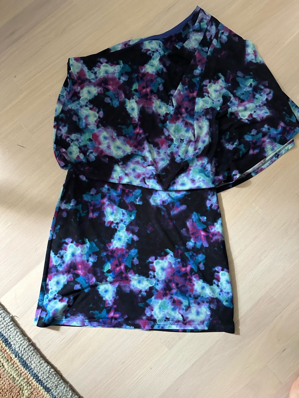 Jessica Simpson Black Multi Abstract Pencil Skirt